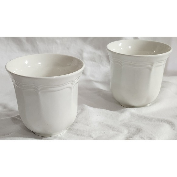 Pair Of Mikasa French Countryside Mugs Cups Stoneware White - Picture 4 of 6